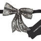 Dolce & Gabbana Elegant Silver Embellished Silk Bowtie