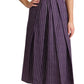 Dolce & Gabbana Elegant Sleeveless A-Line Purple Stripe Dress