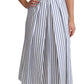 Dolce & Gabbana Elegant Sleeveless A-Line Striped Dress