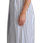 Dolce & Gabbana Elegant Sleeveless A-Line Striped Dress