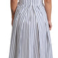 Dolce & Gabbana Elegant Sleeveless A-Line Striped Dress