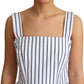 Dolce & Gabbana Elegant Sleeveless A-Line Striped Dress