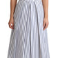 Dolce & Gabbana Elegant Sleeveless A-Line Striped Dress