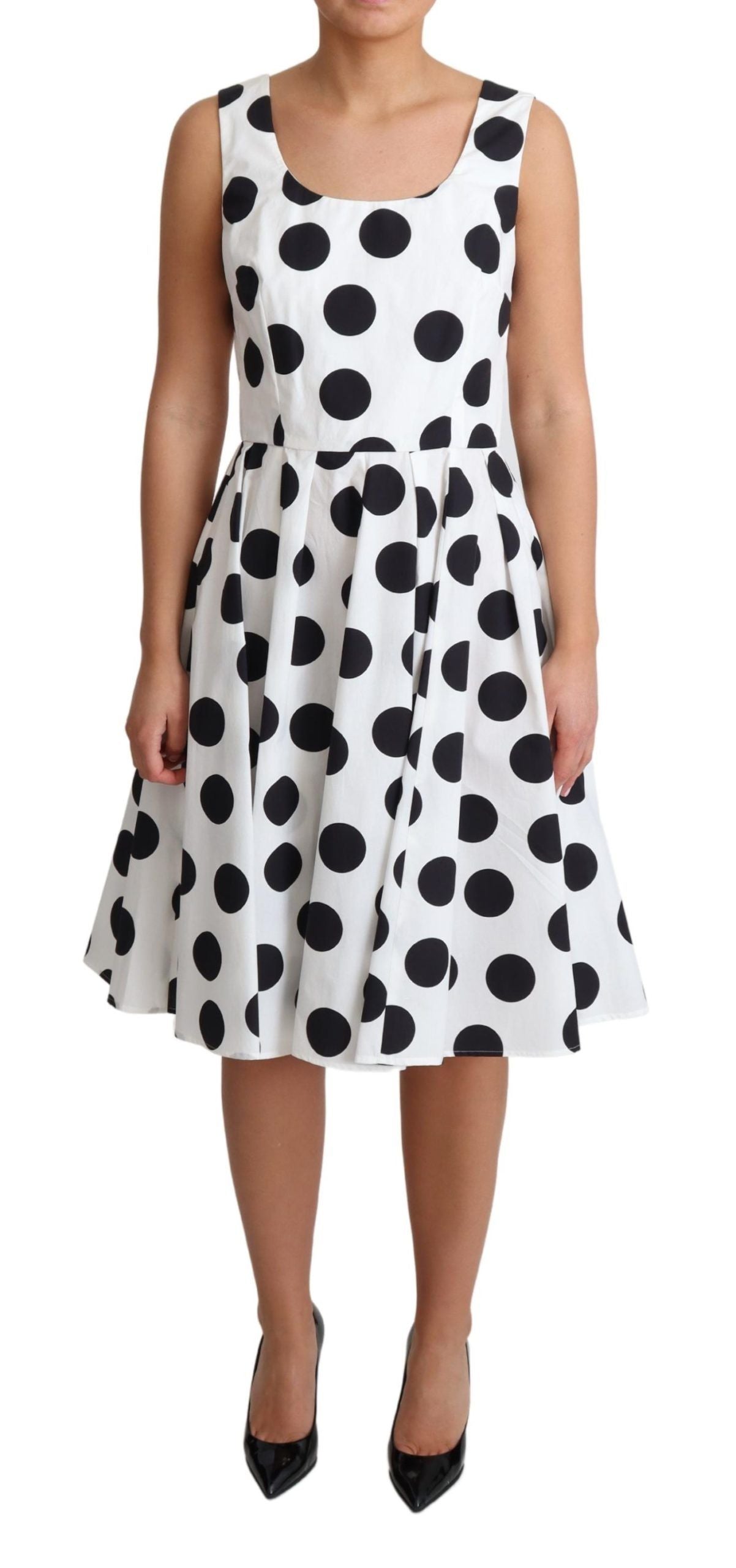 Dolce & Gabbana Sleeveless Polka Dot A-Line Dress