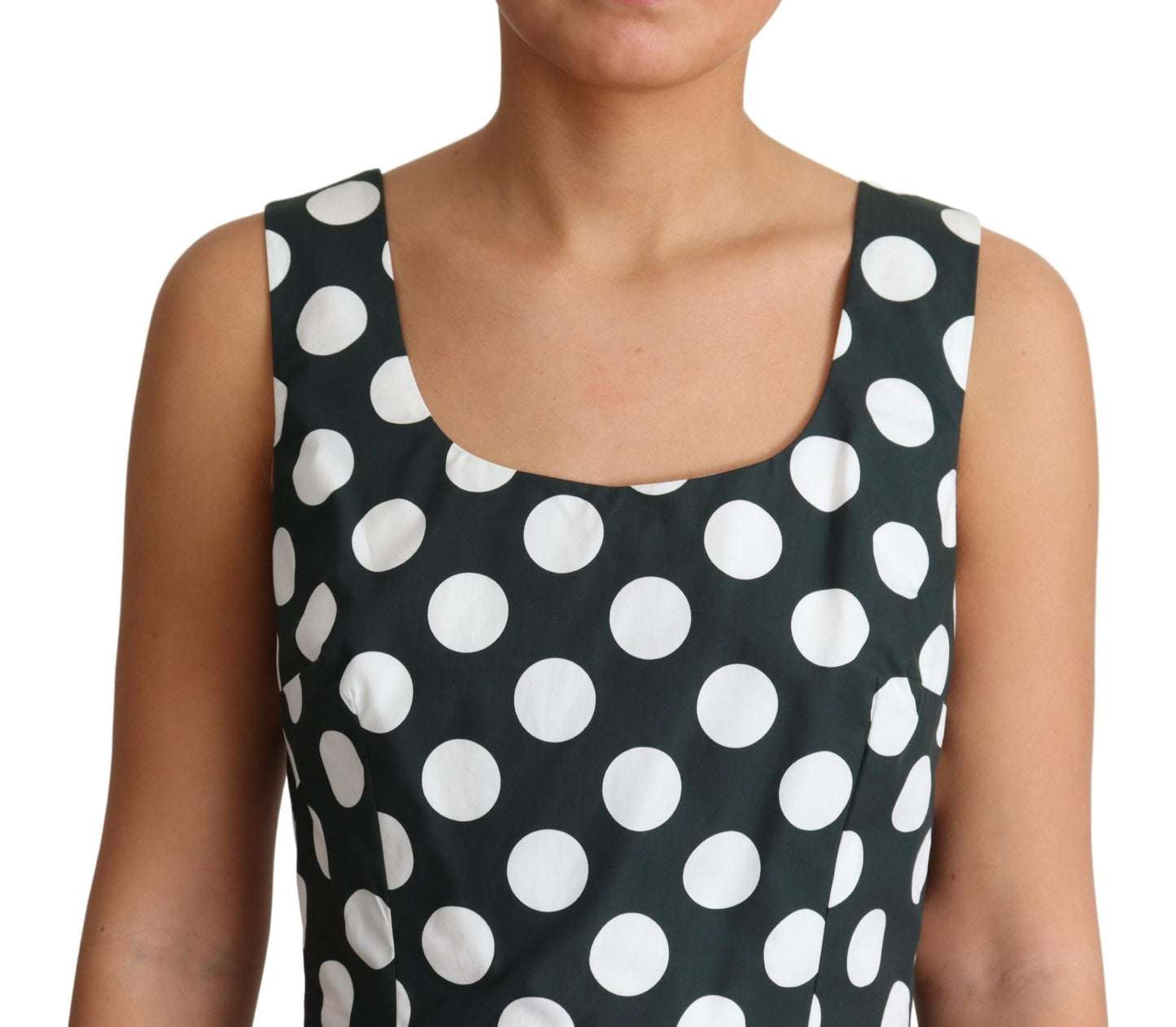 Dolce & Gabbana Chic Polka Dot A-line Sleeveless Dress