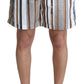 Dolce & Gabbana Elegant White Multicolor Swim Shorts