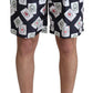 Dolce & Gabbana Multicolor Card Deck Printed Swim Trunks