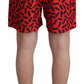 Dolce & Gabbana Chic Red Swim Trunks Boxer Shorts