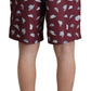 Dolce & Gabbana Elegant Maroon Beachwear Trunks