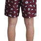 Dolce & Gabbana Elegant Maroon Swim Trunks