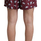 Dolce & Gabbana Maroon Elegance Men's Swimming Trunks