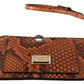 Dolce & Gabbana Elegant Python Patterned Leather Wristlet