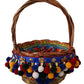 Dolce & Gabbana Multicolor Embellished Wicker Tote