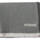 Missoni Plush Zigzag Cashmere Scarf in Gray