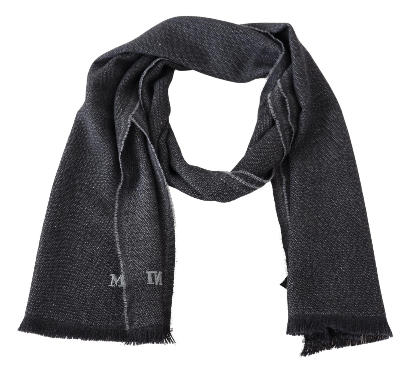 Missoni Elegant Wool Scarf with Signature Embroidery