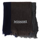 Missoni Elegant Multicolor Wool Scarf with Signature Embroidery