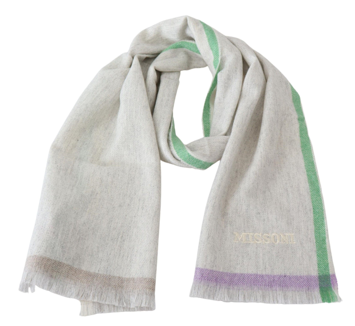 Missoni Elegant Cashmere Patterned Scarf