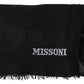 Missoni Elegant Wool Scarf with Signature Embroidery