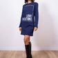 Love Moschino Elegant Cotton Sweatshirt Dress with Silver Logo