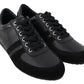 Dolce & Gabbana Elegant Black Leather Sport Sneakers