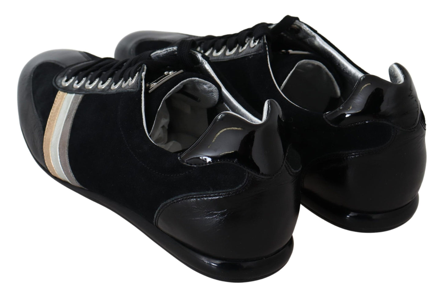 Dolce & Gabbana Elegant Black Leather Sport Sneakers