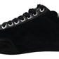 Dolce & Gabbana Elegant Black Leather Sport Sneakers