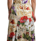 Dolce & Gabbana Elegant One-Shoulder Floral Silk Maxi Dress