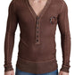 Dolce & Gabbana Elegant V-Neck Cardigan in Subtle Pink