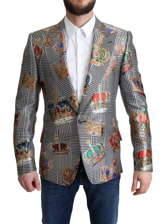 Dolce & Gabbana Elegant Multicolor Silk Blazer Jacket