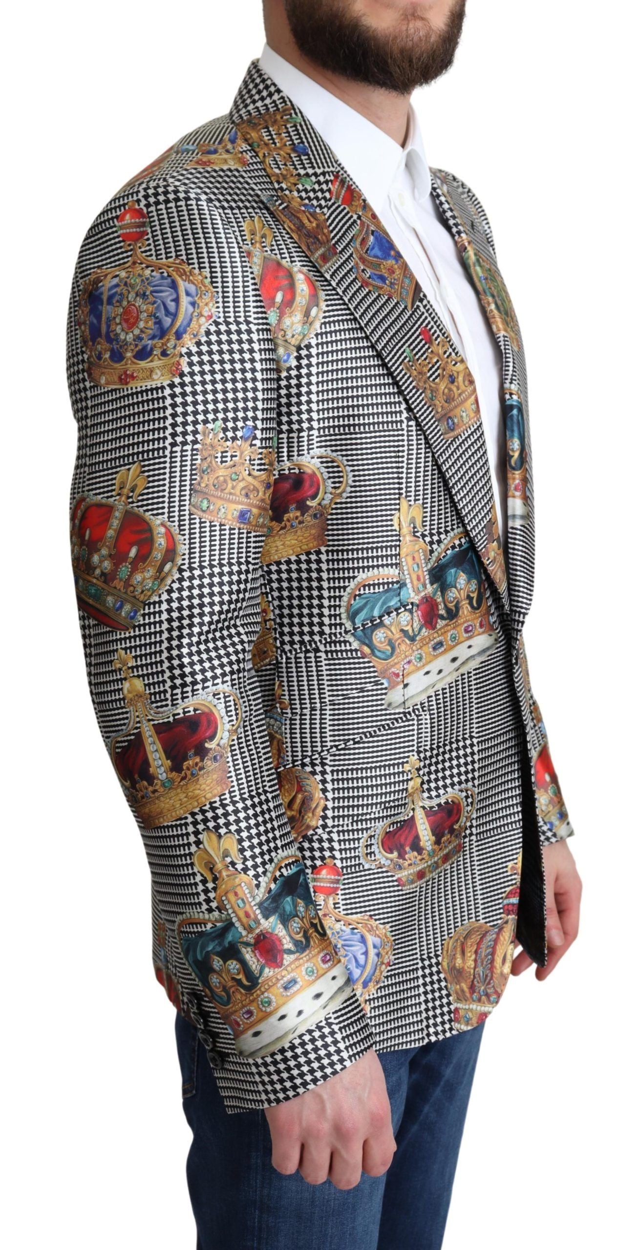 Dolce & Gabbana Elegant Multicolor Silk Blazer Jacket