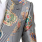 Dolce & Gabbana Elegant Multicolor Silk Blazer Jacket