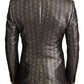 Dolce & Gabbana Elegant Metallic Jacquard Slim Blazer Jacket