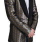 Dolce & Gabbana Elegant Metallic Jacquard Slim Blazer Jacket