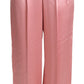 Dolce & Gabbana Silk Blend Satin Wide-Leg Pants in Pink