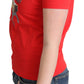 Moschino Chic Red Cotton Tee with Playful Print