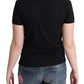 Moschino Chic Black Cotton Round Neck Tee