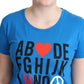 Moschino Chic Alphabet Cotton Tee in Blue