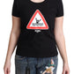 Moschino Elegant Black Cotton Graphic Tee