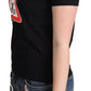 Moschino Elegant Black Cotton Graphic Tee