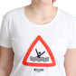 Moschino Chic Triangle Graphic Cotton Tee