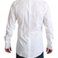 Dolce & Gabbana Elegant White Cotton Bib Dress Shirt