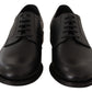 Dolce & Gabbana Elegant Black Leather Derby Shoes