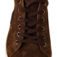 Dolce & Gabbana Elegant Leather Casual Sneakers in Brown