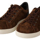 Dolce & Gabbana Elegant Leather Casual Sneakers in Brown