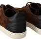 Dolce & Gabbana Elegant Leather Casual Sneakers in Brown