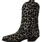 Dolce & Gabbana Elegant Leopard Print Mid Calf Boots