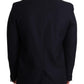 Dolce & Gabbana Elegant Dark Blue Virgin Wool Men's Coat