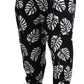 Dolce & Gabbana Elegant Palm Leaf Print Cotton Trousers