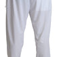 Dolce & Gabbana Elegant White Jogging Pants with Logo Patch