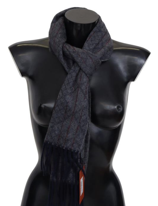 Missoni Elegant Cashmere Patterned Scarf with Logo Embroidery